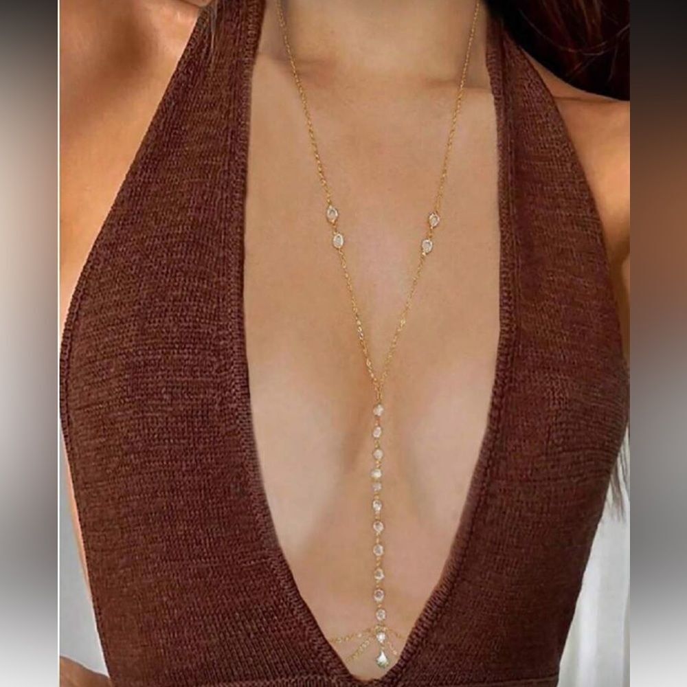 Chain Neck Gold Necklace R259